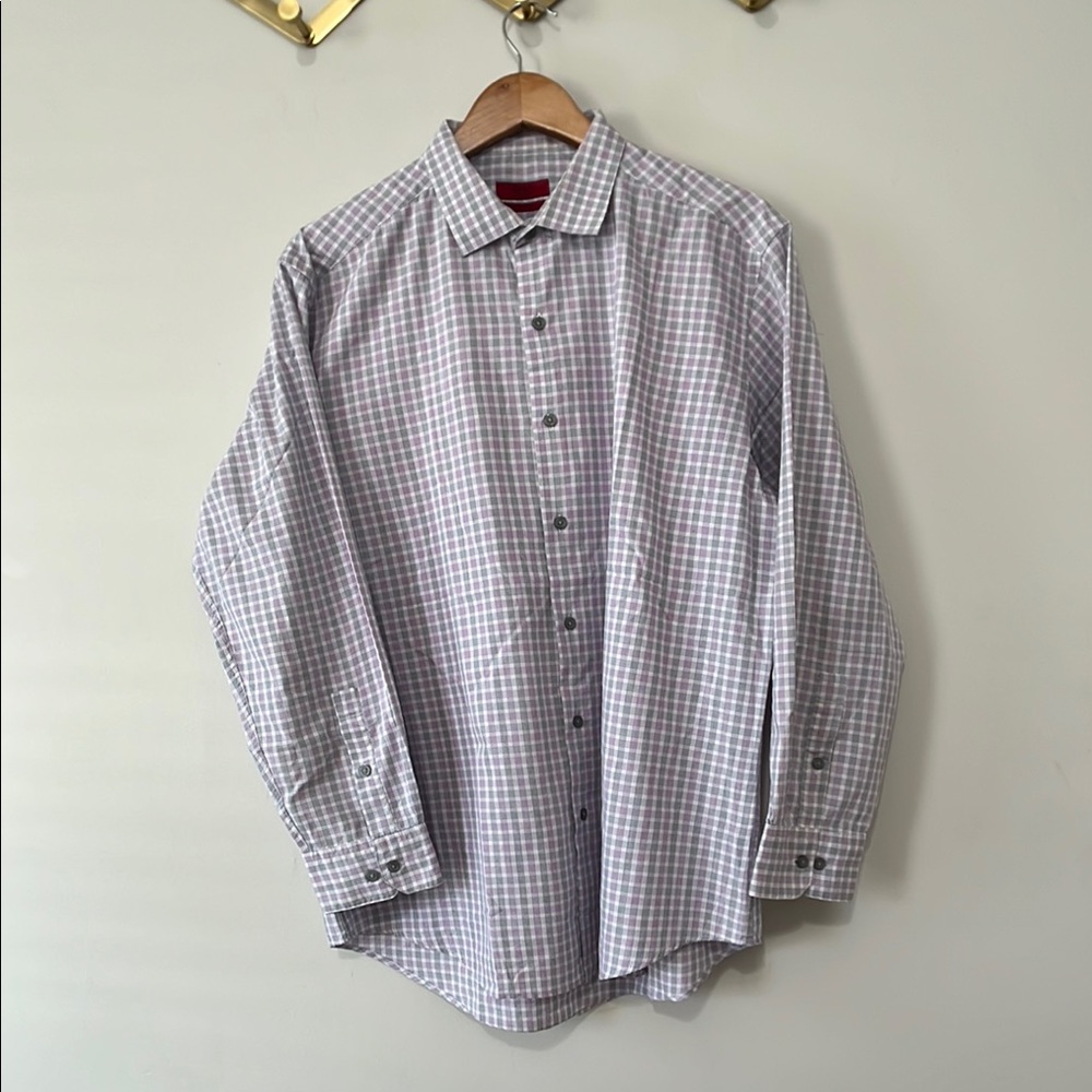 Alfani Fitted Performance Men’s Button Down Shirt - image 1